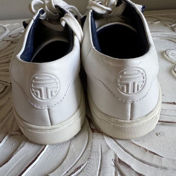 Tory Burch Ruffle Sneakers white and navy size 6.5 - Picture 5 of 10